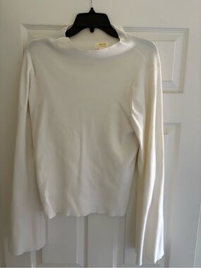 Maeve by Anthropologie White Lightweight Long Sleeve SZ XL Top